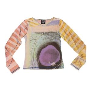 Rare Vintage Cop Copine Cosmic Mesh Top